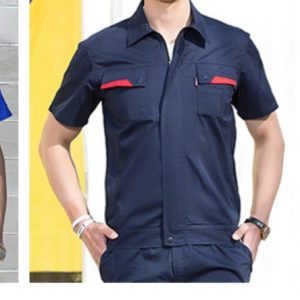 B303定制工作服套裝短袖撞色工程服舒適透氣耐磨